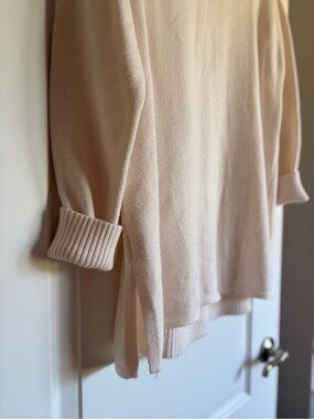 Alfani Cream Ivory Turtleneck Sweater – Ribbed Cuffs & Collar – Size L